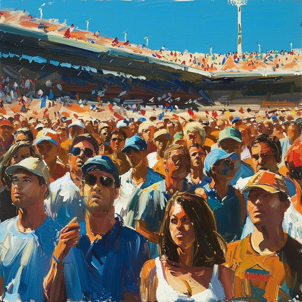 A Stadium Crowd Oil Painting Illustration 1718675164 3
