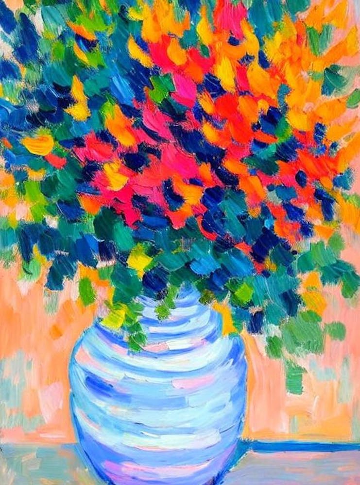 Bouquet Still Life Matisse Inspired Flower
