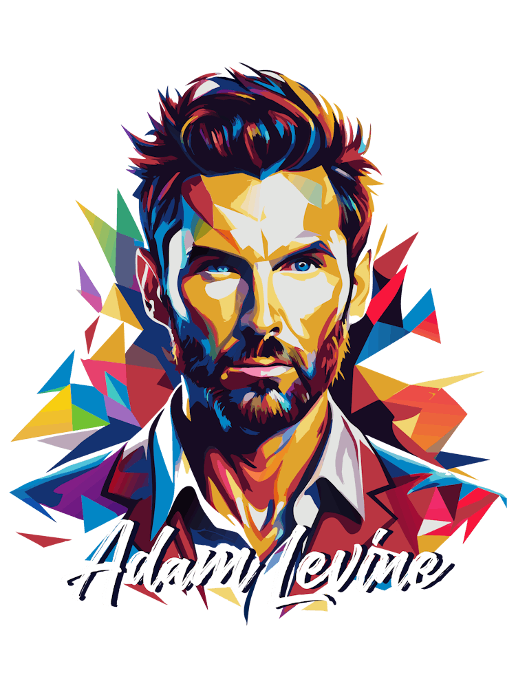 Adam Levine 3  Portrait Music WPAP Pop Art