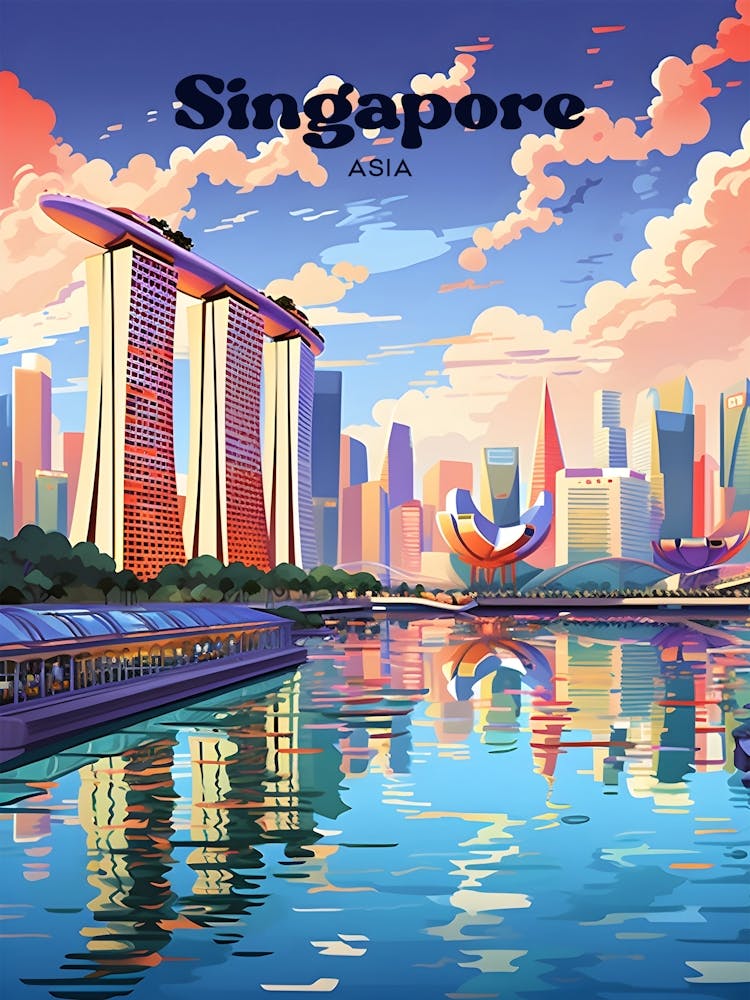 Singapore Vibrant Travel Art