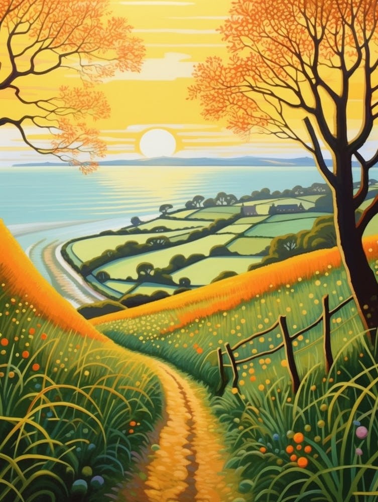 The South West Coast Path England 1 Hike Illustration