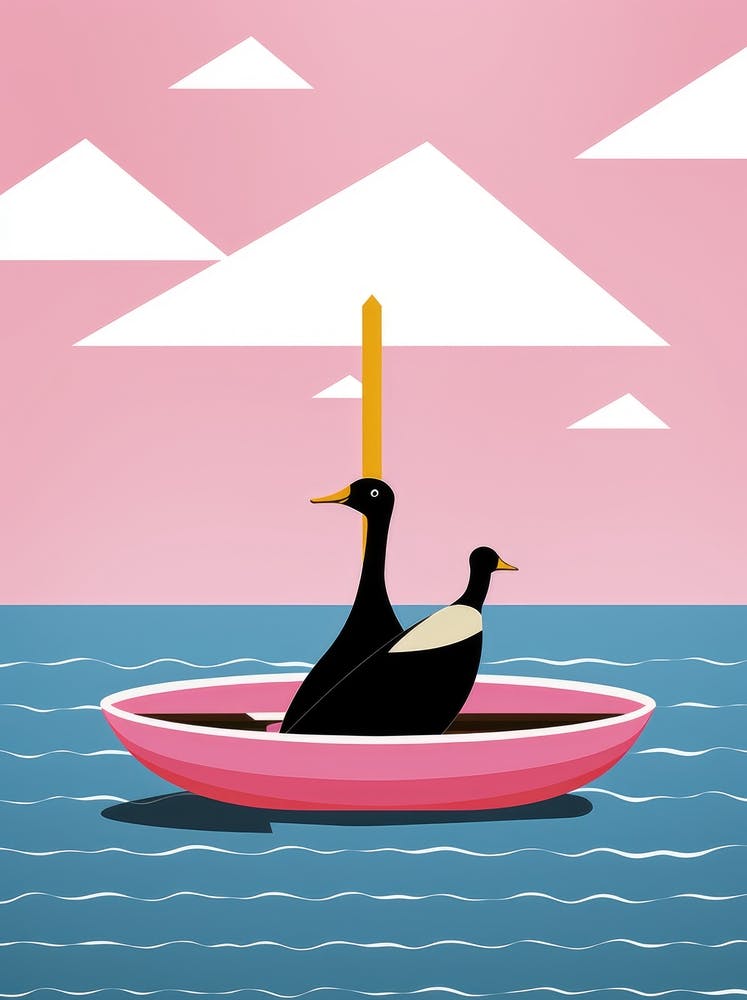 Ducks In A Boat