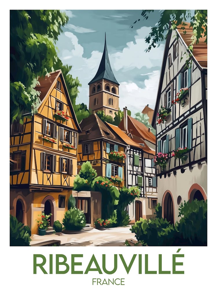 Affiche de voyage Ribeauvillé