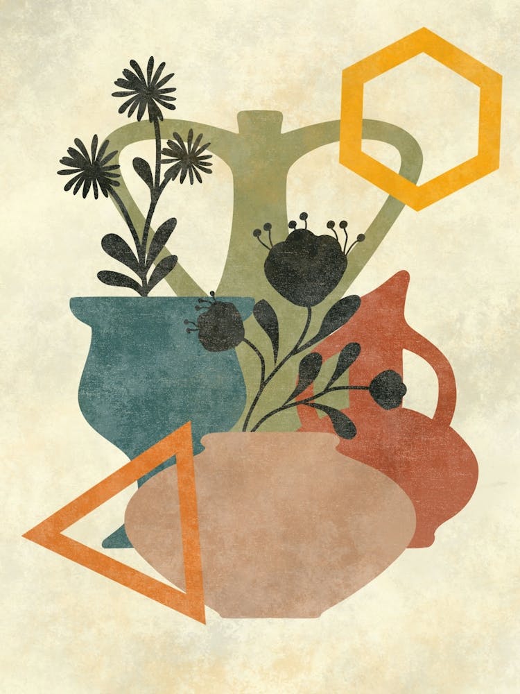 Vases And Geometric Shapes