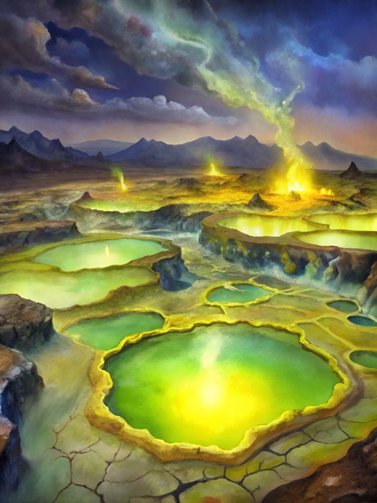A Glowing Image Of The Danakil Depression S Neon S
