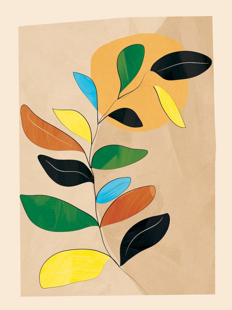 Minimal Abstract Art Plant 2