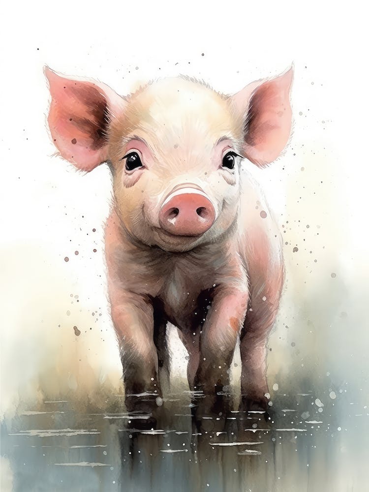 Piglet Watercolor