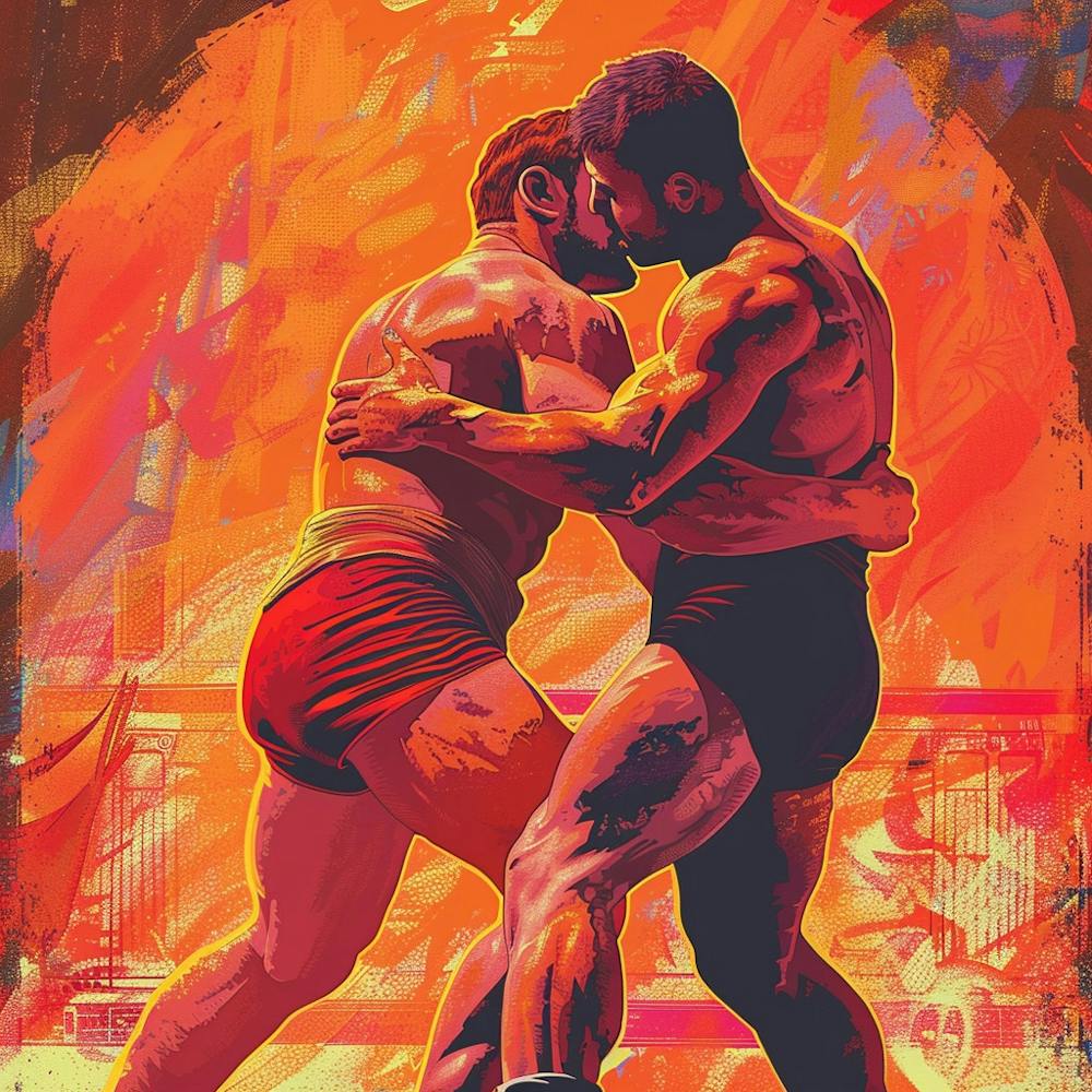 A Greco Roman Wrestling Lofi Illustration 1719334408 1