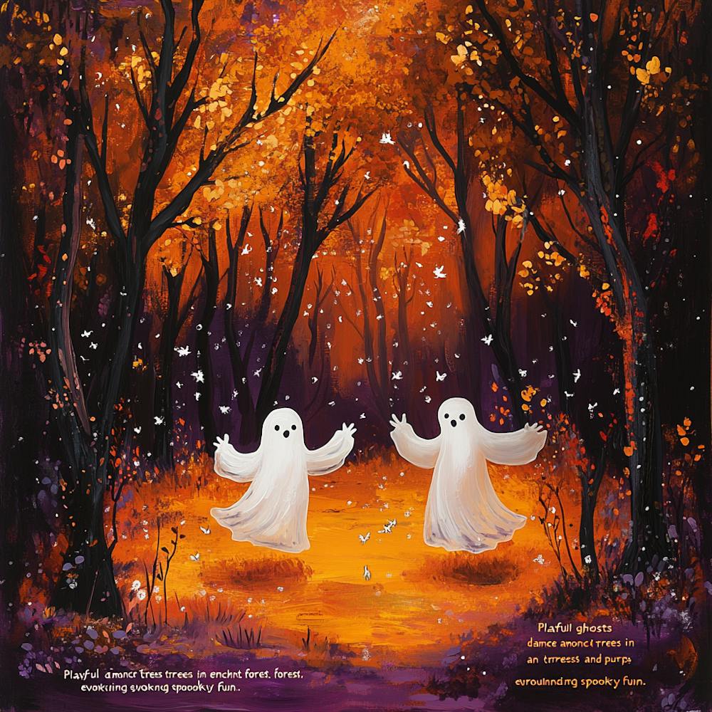 Ghosts In The Woods Halloween