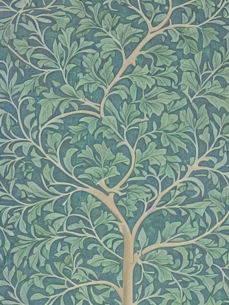 English Oak 2 tree Vintage Botanical