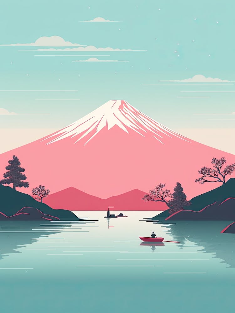 Mount Fuji Japan Travel Illustration 1
