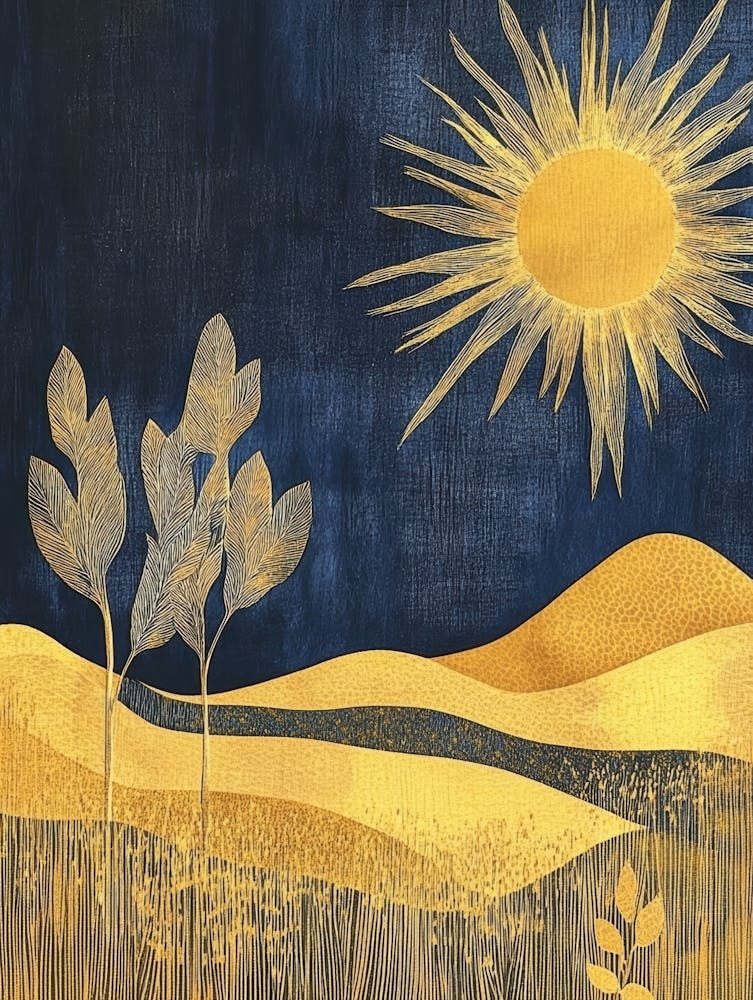 Golden Sun Canvas Print