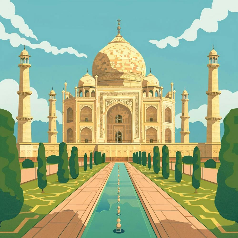 A Taj Mahal In Agra Vector Design Illustration 1719953680 2