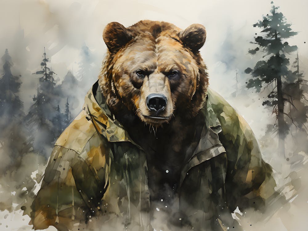 Wilderness Majesty Bear Scene