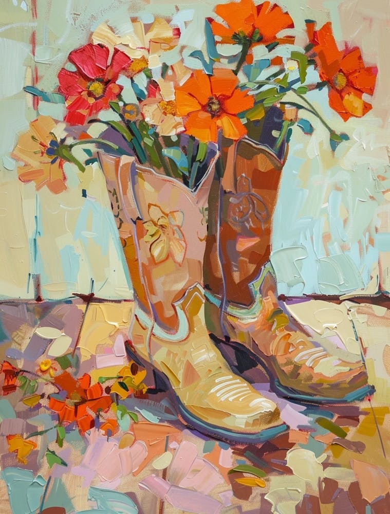 Cowboy Boots And Wildflowers 3