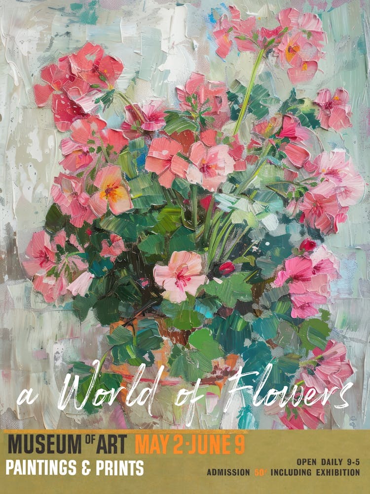 A World Of Flowers, Van Gogh Exhibition Geranium 1