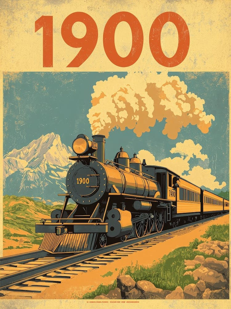 Aihrgdesign A Vintage Poster Of A Steam Locomotive In 1900 Tr 3a3bdc17 D7d4 4a64 A0bd Ad46fe47f76e 2