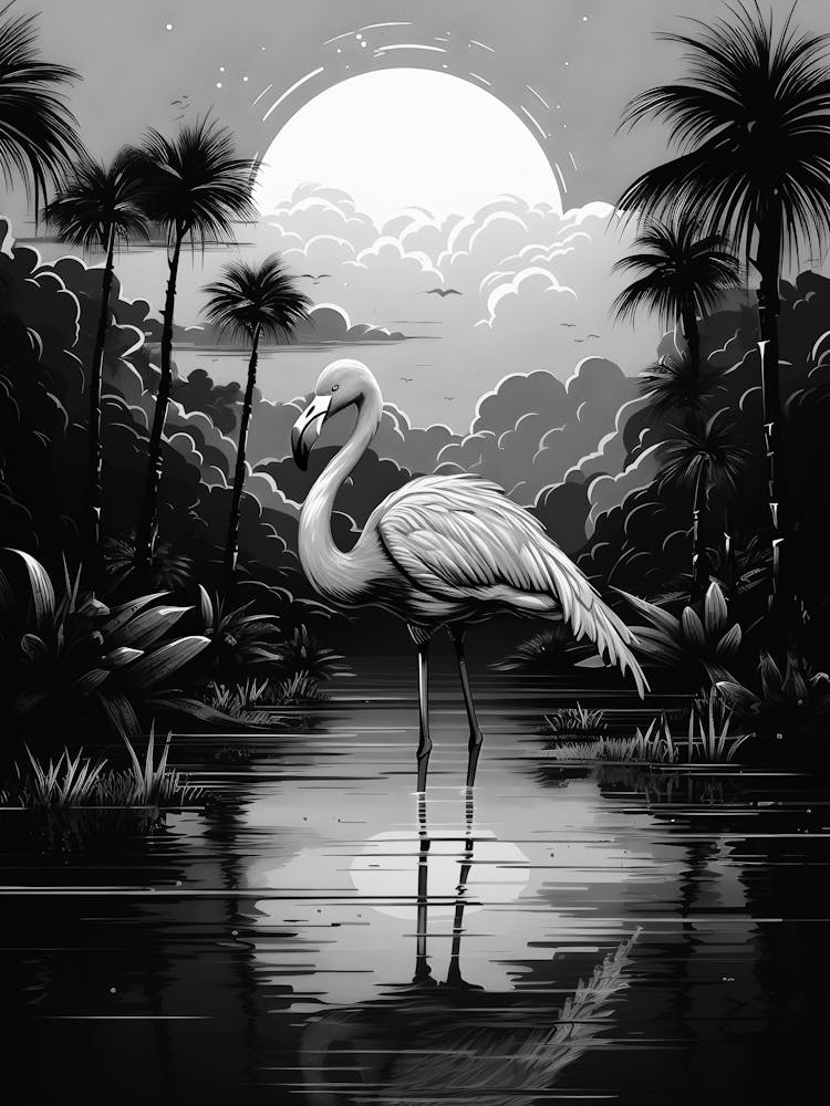 Flamingo im Wasser