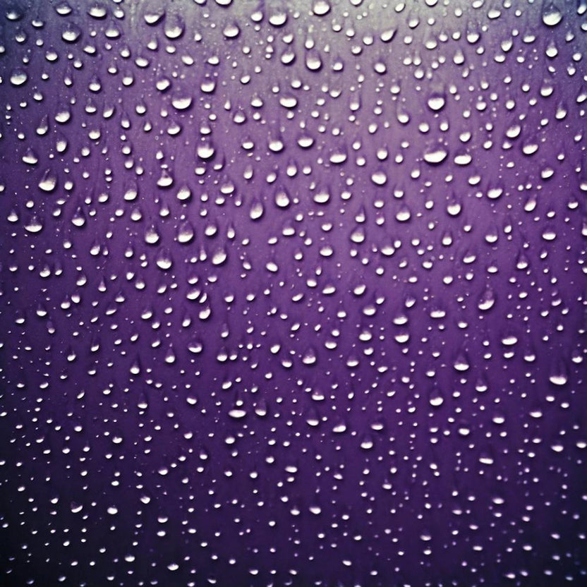 Raindrops On Purple Glass