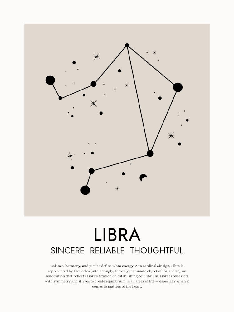 Libra Zodiac Print