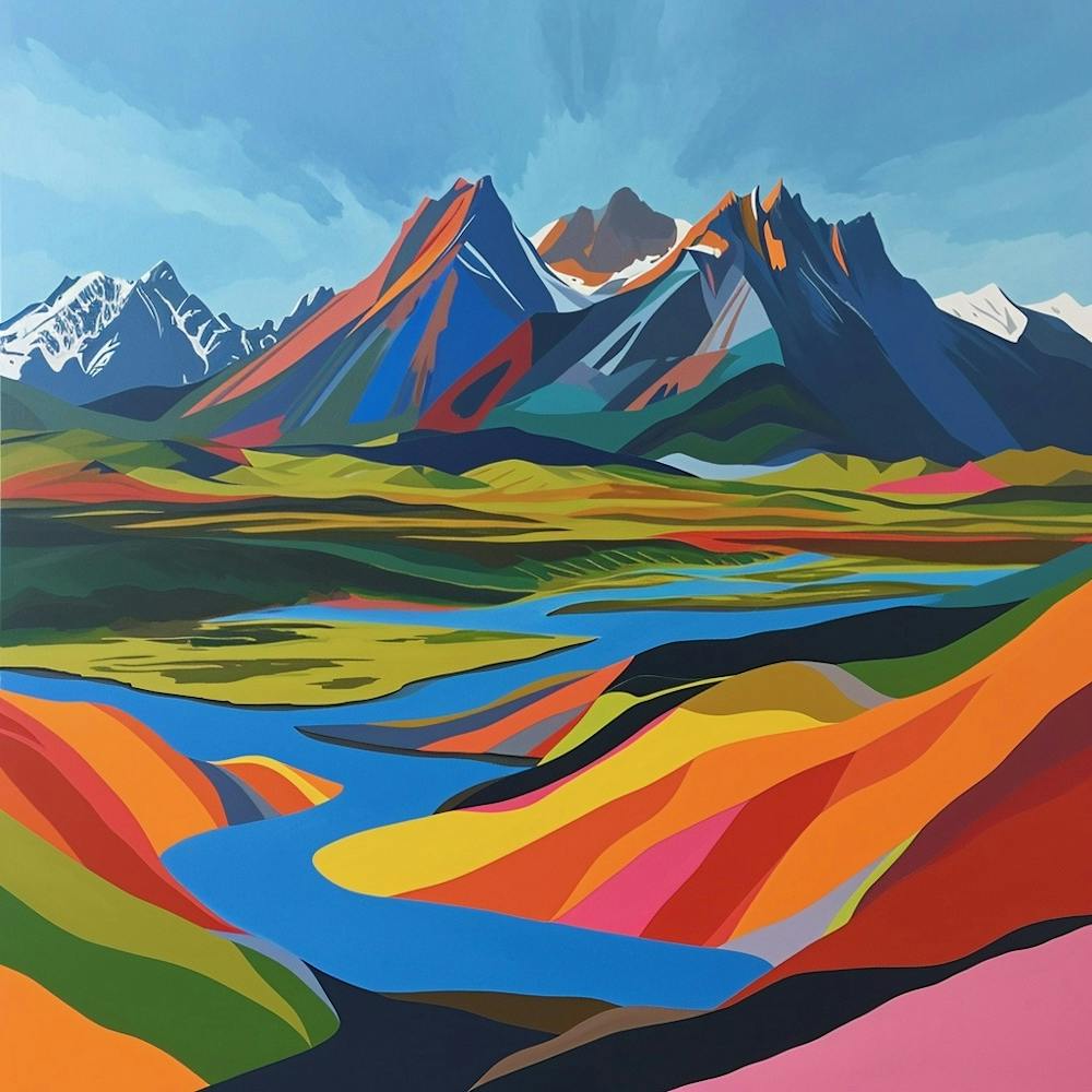 Colourful Abstract Tierra Del Fuego National Park Patagonia 1