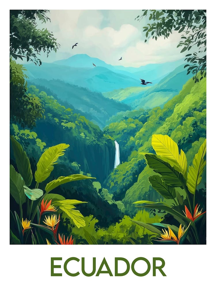 Affiche de voyage Ecuador