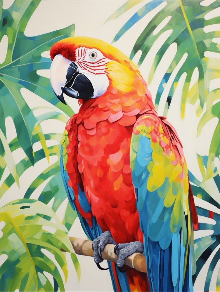 Colourful Bird Painting Macaw 3