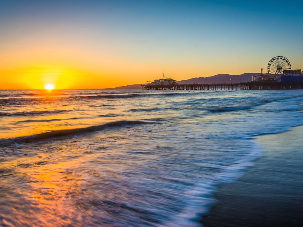 Sunset Over The Santa Monica Pier