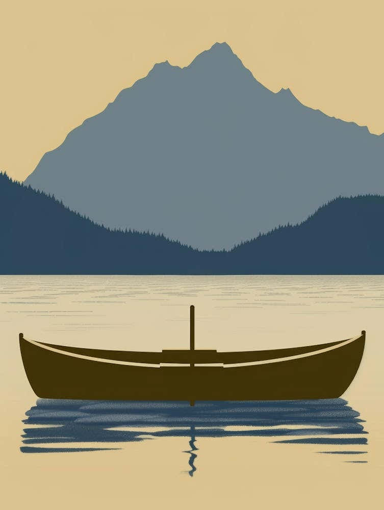 Canoe On The Lake