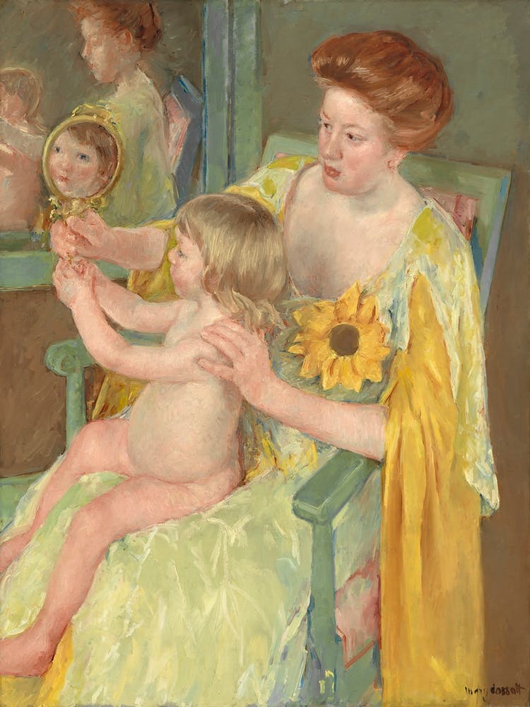 Frau Mit Einer Sonnenblume (1905), Mary Cassatt