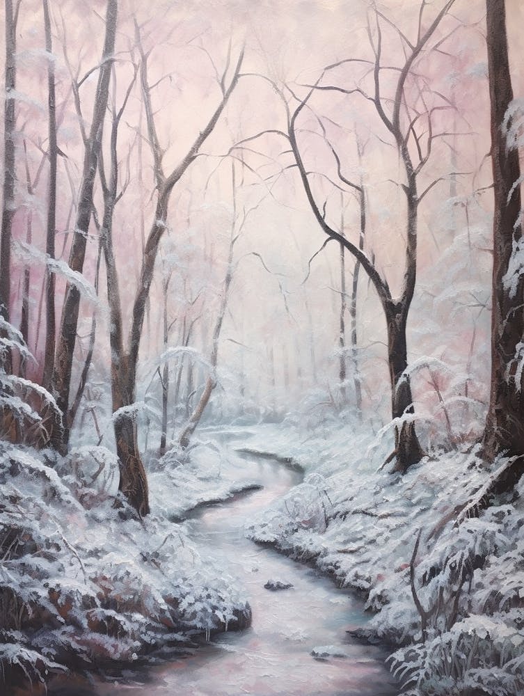 Dreamy Winter Painting Muir Woods National Park United States 3