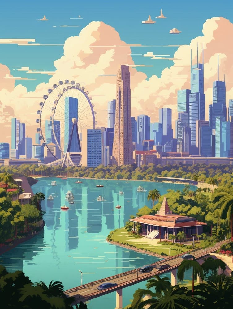 Singapore Pixel Art 1