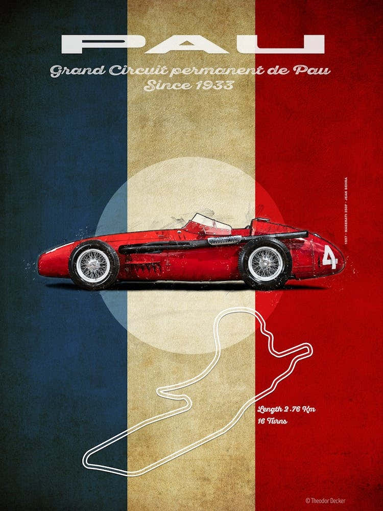 Pau, Maserati 250F, Jean Behra