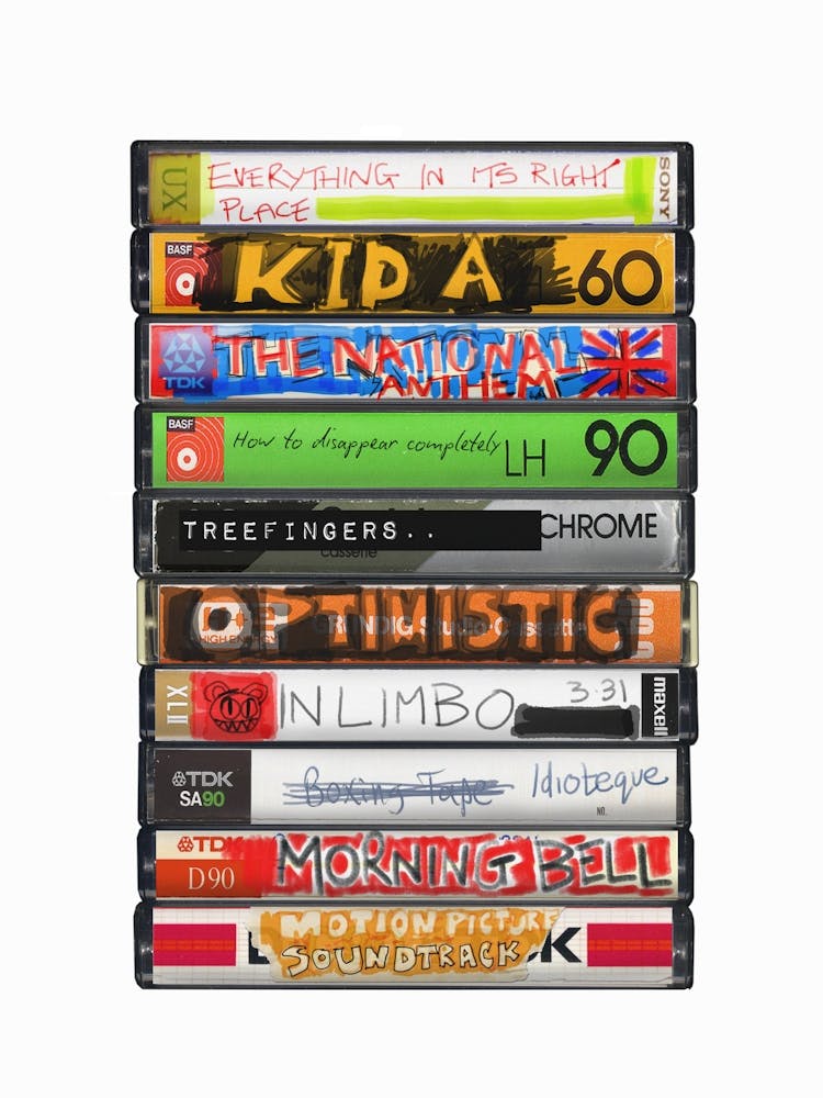 Radiohead - Kid A - Cassette Print Music Poster