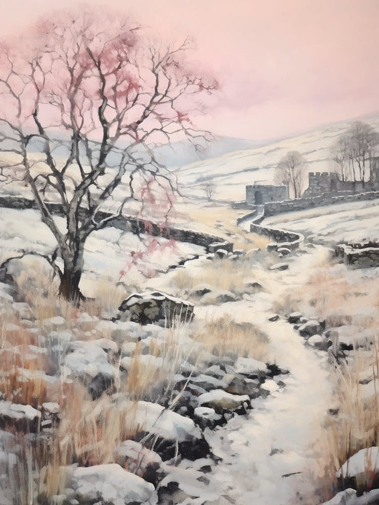 Dreamy Winter Painting Yorkshire Dales National Park England 3