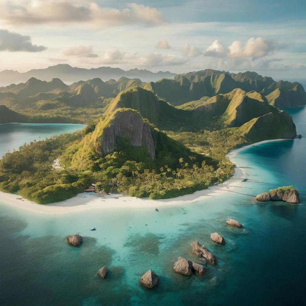 Aerial shot El Nido Palawan, PH