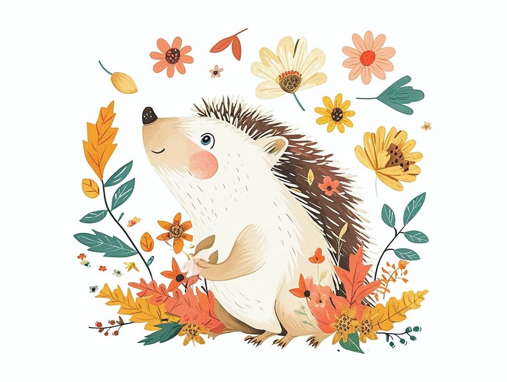 Little Floral Hedgehog 2