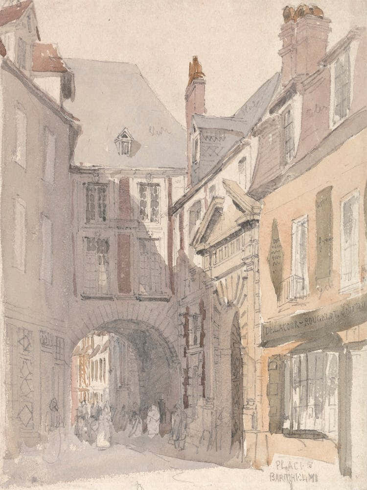 Place St. Barthélemy, Rouen, David Cox