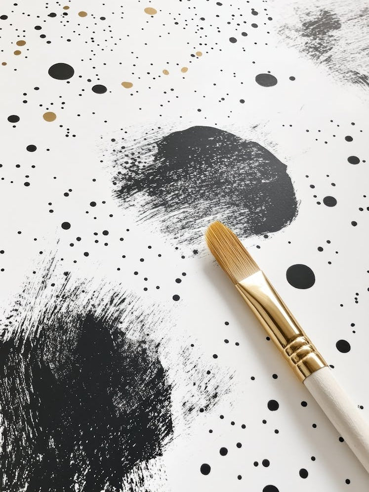 Black And Gold Splatters