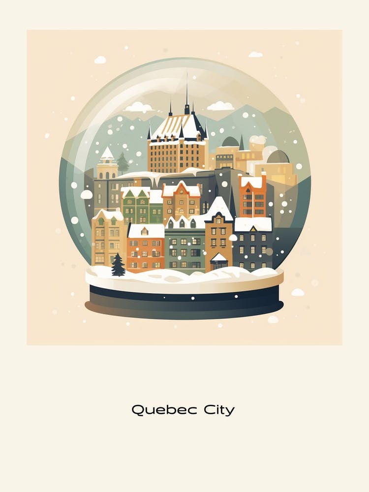 Quebec City Canada 1 Snowglobe Poster