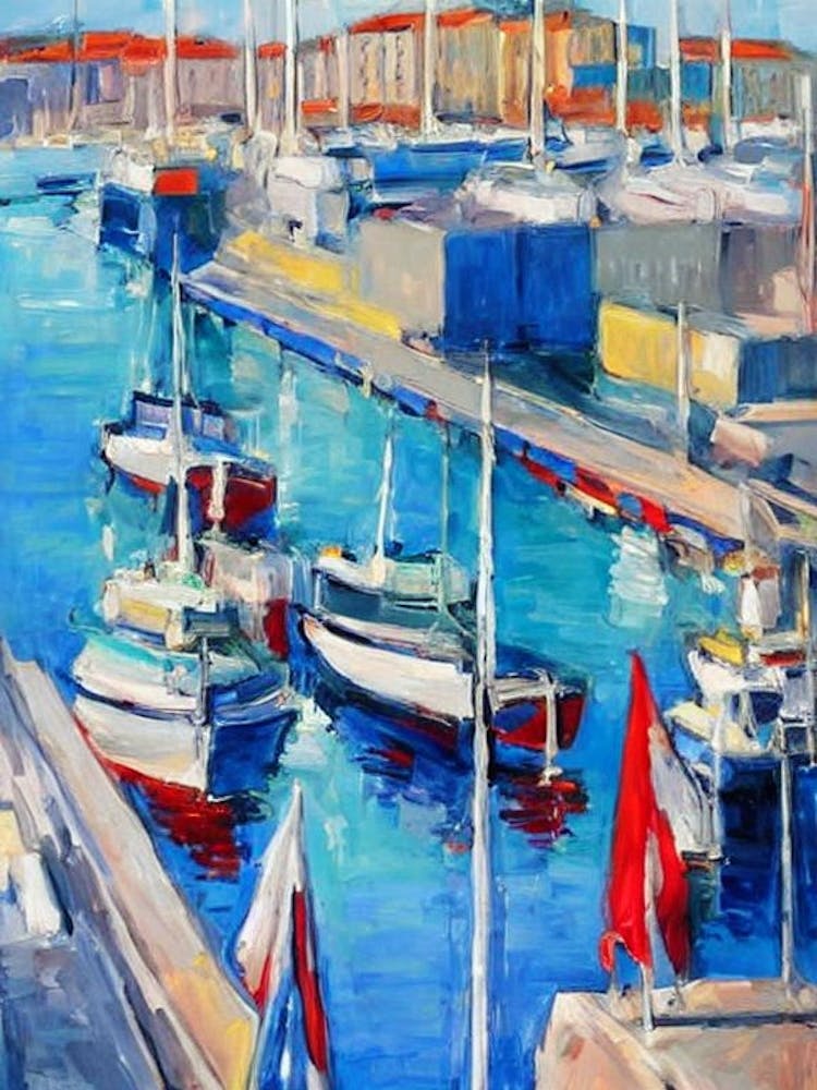 Port Of Marseille France Abstract Block 2 harbour