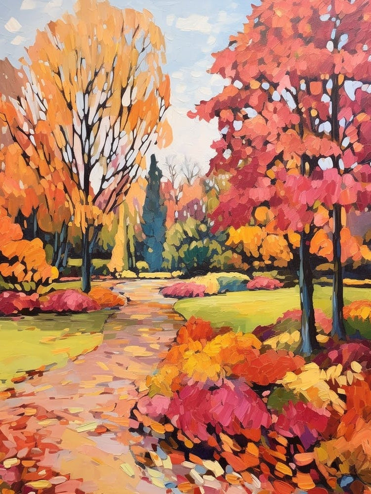 Autumn Gardens Painting Ballarat Botanical Gardens 1