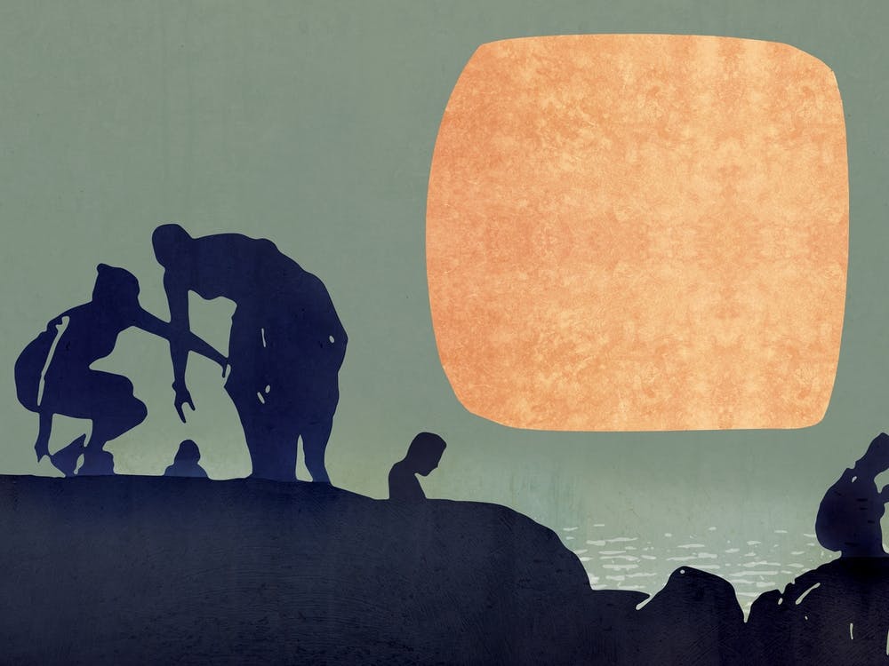 Coastal Scandi Minimal People Bathing