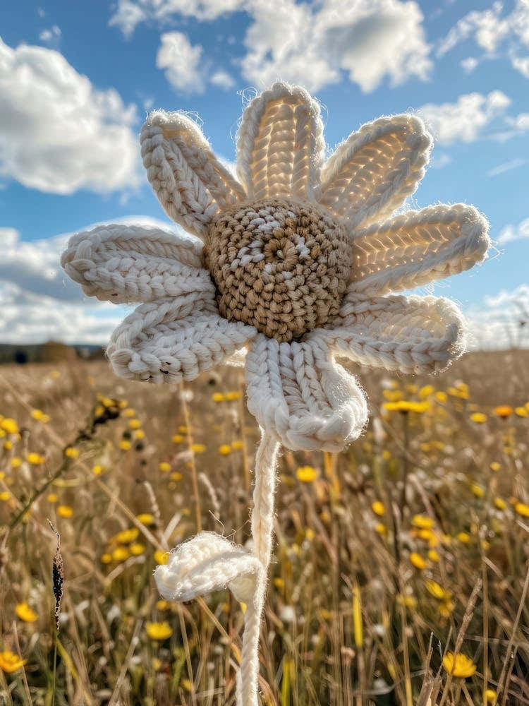 Daisy Knitted In Crochet 4