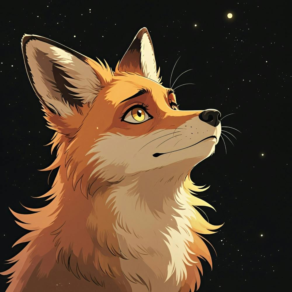 Fox In The Night Sky