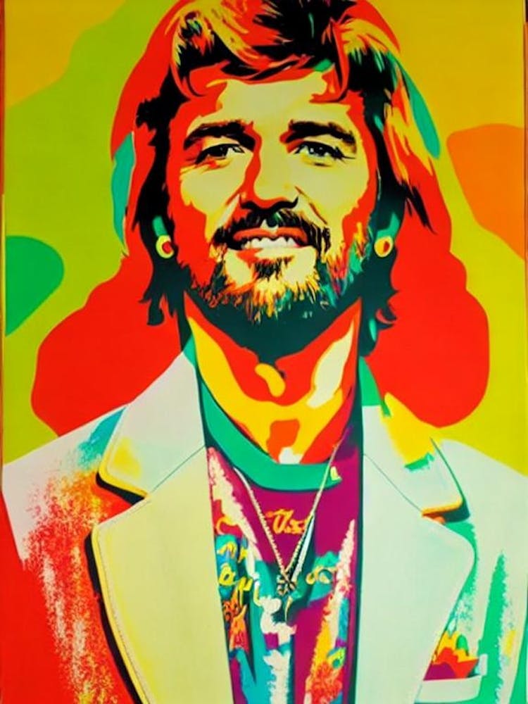 Billy Ray Cyrus Colourful Pop Art