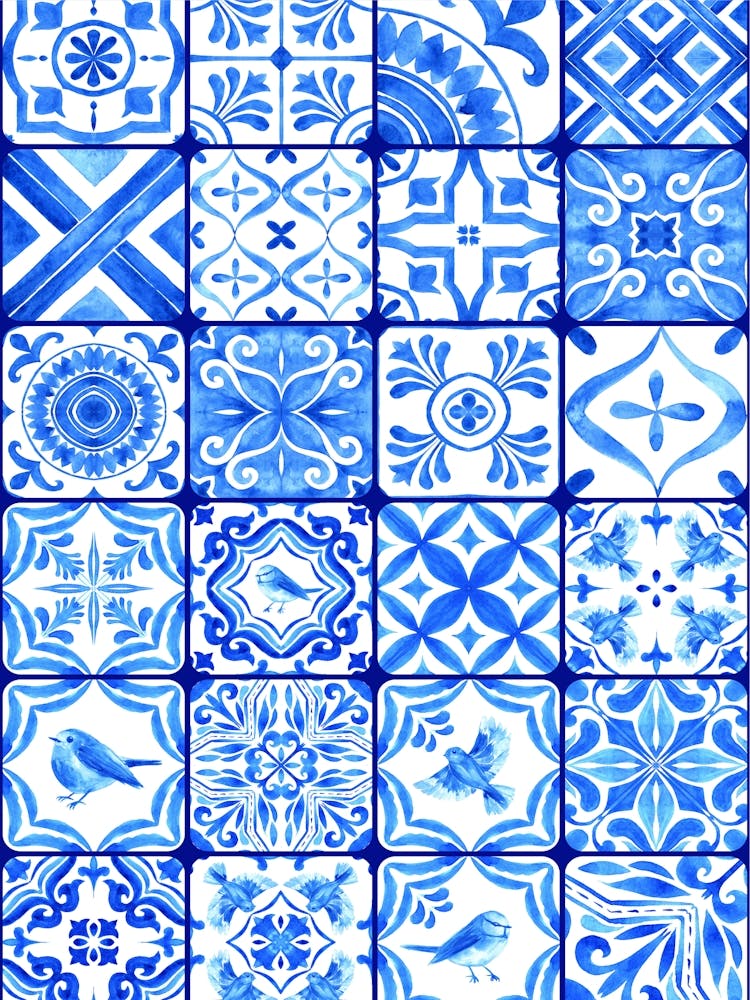 Blue And White Tile