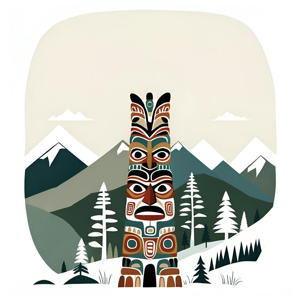 Totem Indigenous Tribal Symbol Luau Indian Alaska Culture Vancouver Canada Carving