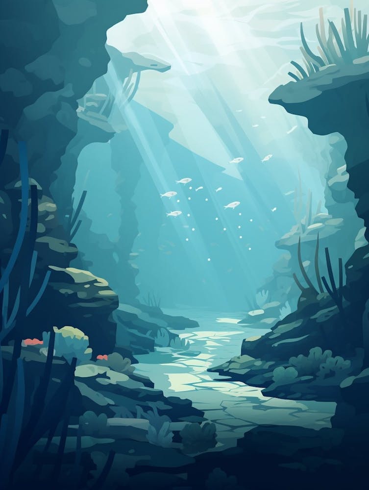 Underwater Abstract Minimalist 6