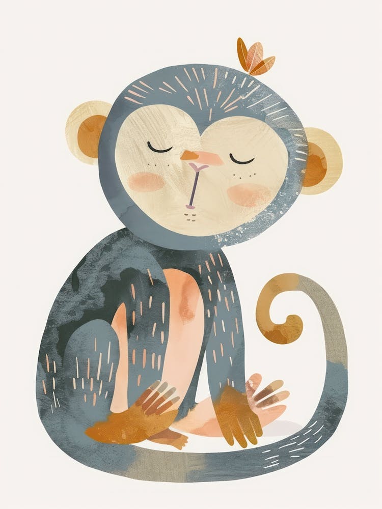Charming Nursery Kids Animals Monkey 2